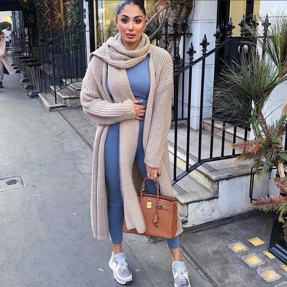 Zara Mink Oversized Knit Coat